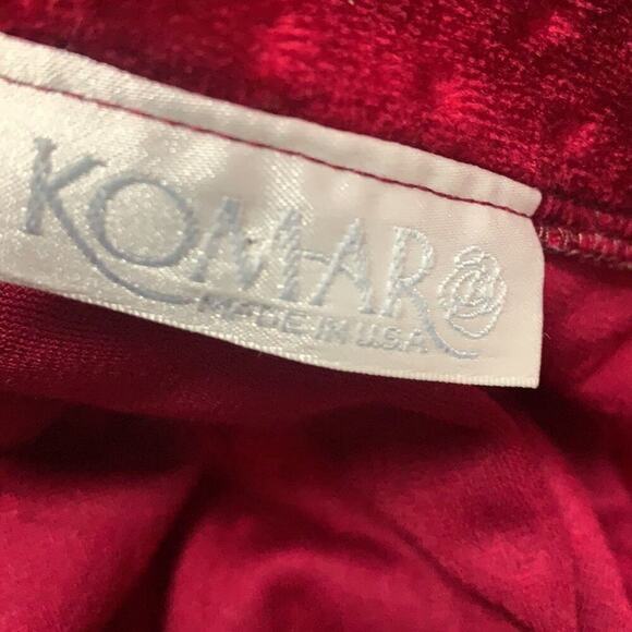 KOMAR SLEEPWEAR LONG LACE RED POLKA DOT WARM‎ SIZE L - Picture 6 of 8